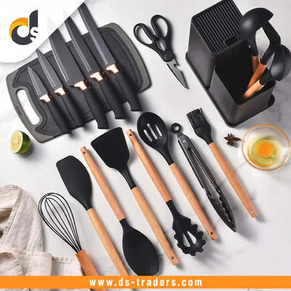 19-Piece Silicone Kitchen Utensil Set
