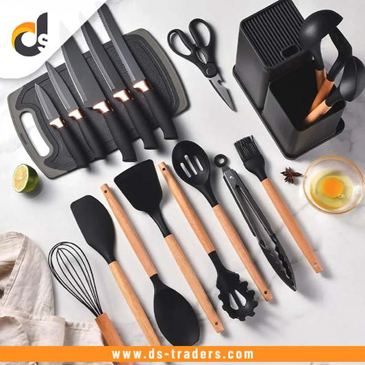 19-Piece Silicone Kitchen Utensil Set
