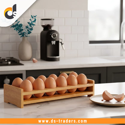 12 Grid Wooden Kitchen Egg Tray