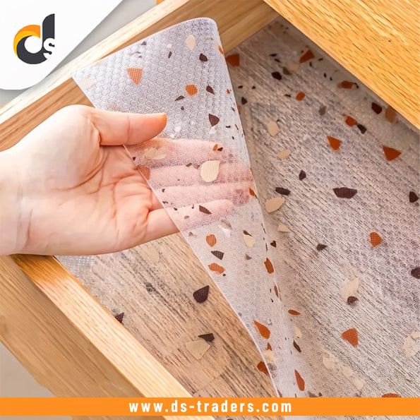 Anti-Slip Terrazzo PVC Drawer & Fridge Sheet Roll (Random Design)
