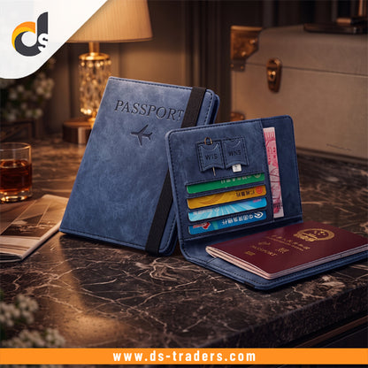 Premium Leather Passport Holder Travel Wallet