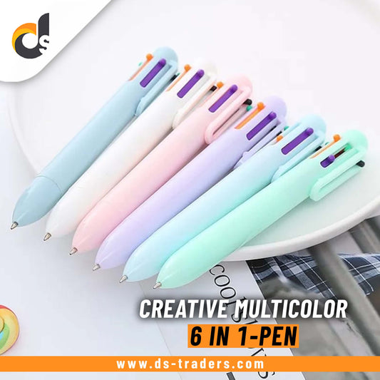 Creative Multicolor 6 in 1 Pen