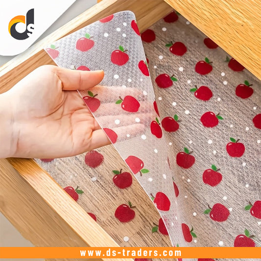 Anti-Slip Apple PVC Drawer & Fridge Sheet Roll