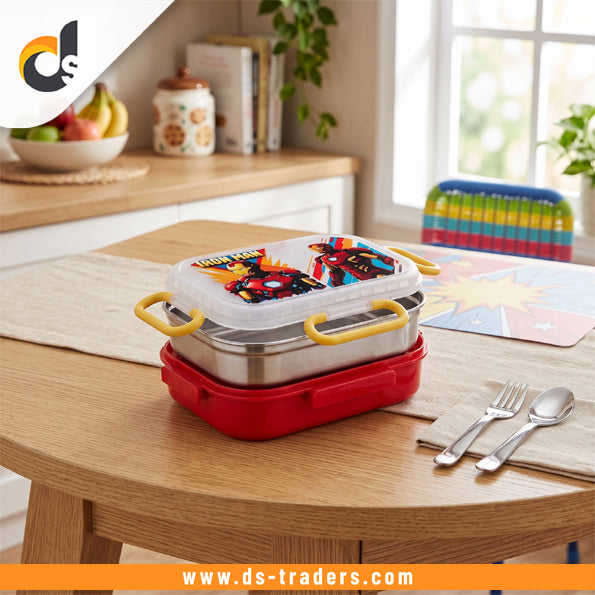 Portable Double Layer Stainless Steel Lunch Box