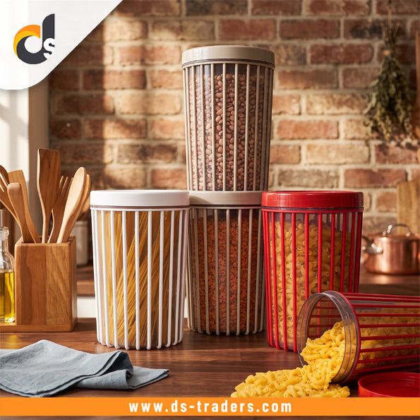 Elegant Striped Storage Jar 1500ML