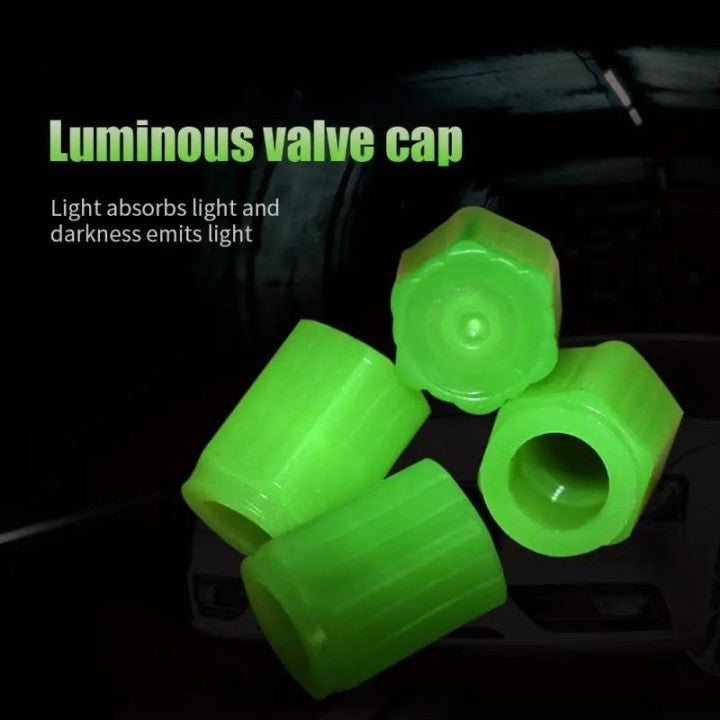 4Pcs Luminous Tyre Value Caps