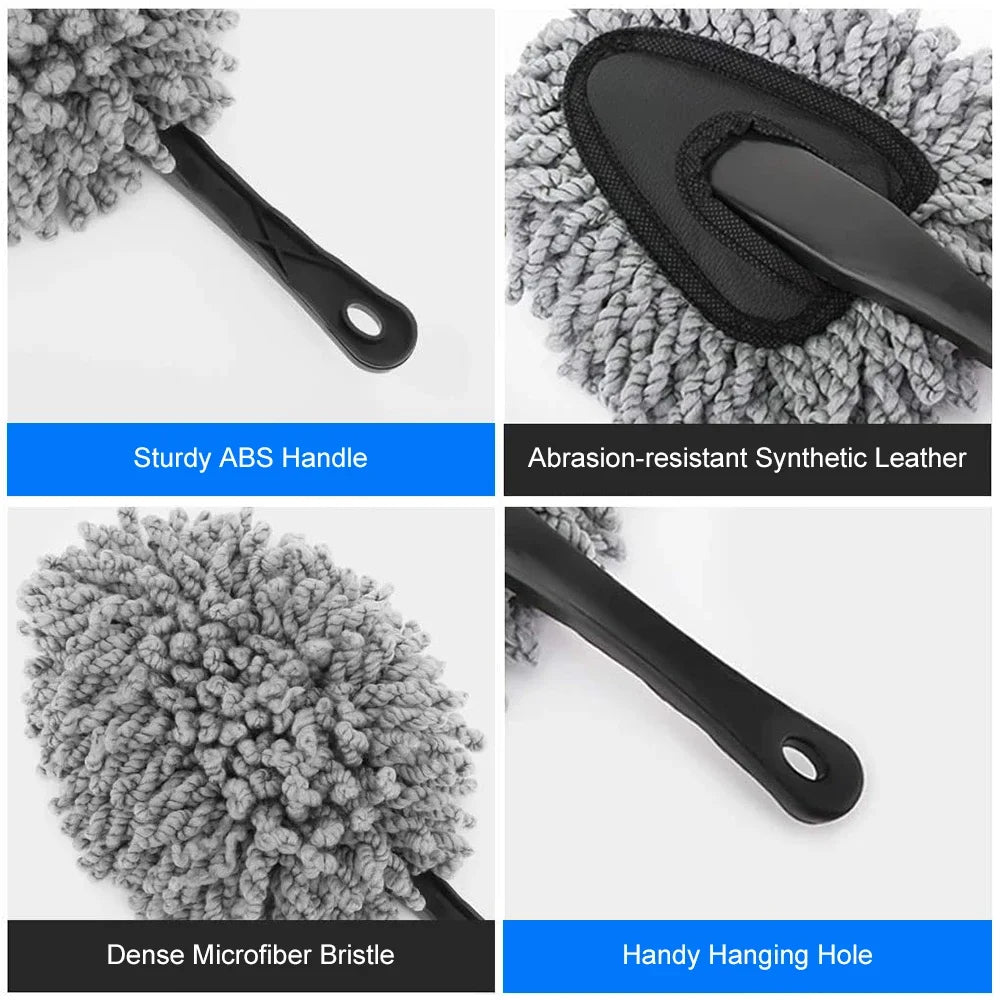 Multifunctional Microfiber Cleaning Brush With Handle