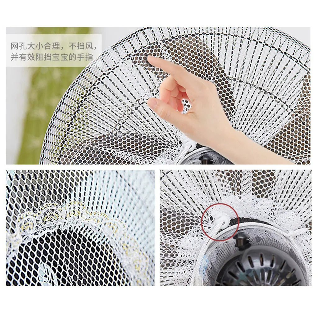 Cartoon Printed Safety Net Dustproof Fan Cover