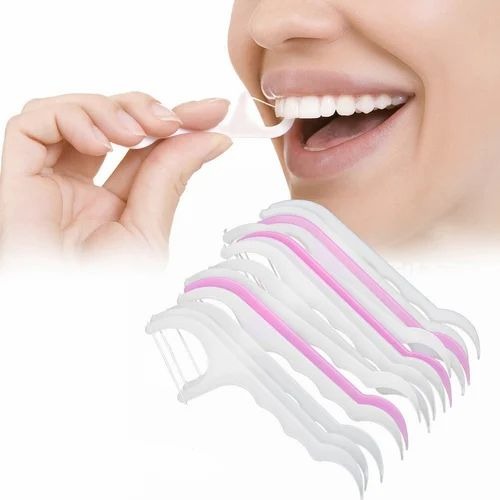 25pcs Disposable Floss Toothpicks