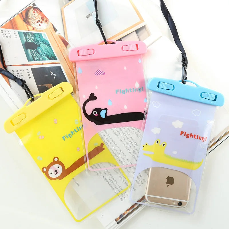 1pc Cartoon Printed Waterproof Mobile Pouch