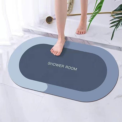 Anti Slip Water Absorbent Bath Mat (Random Design)