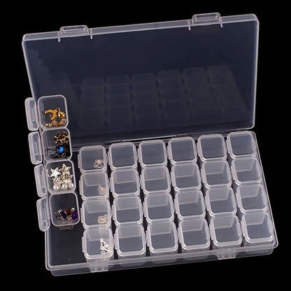 28 Grids Plastic Jewelry Organizer