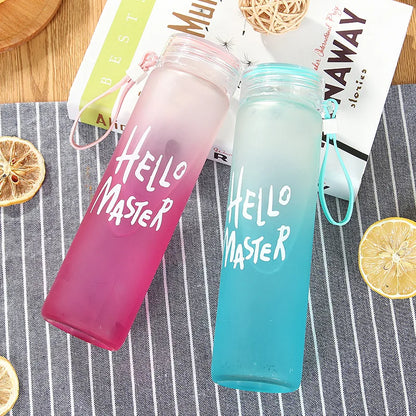 Gradient Colour Glass Water Bottle