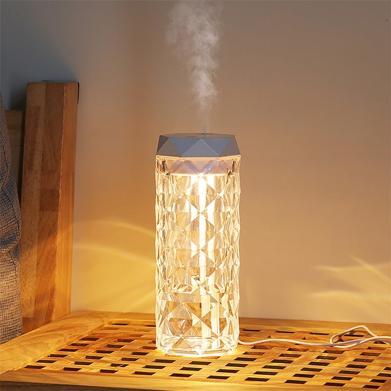 7 Colours USB Crystal Touch Lamp with Humidifier