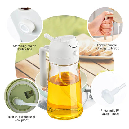 2in1 Glass Oil Dispenser and Spray Bottle