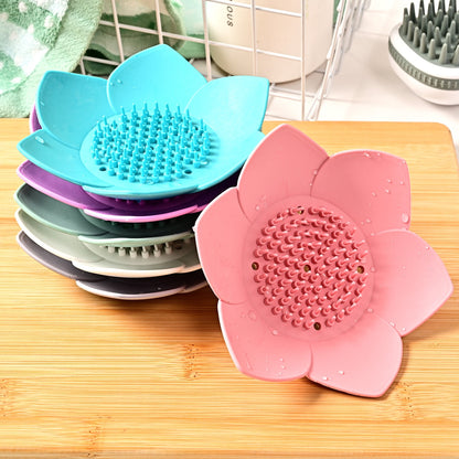 Silicone Flower Drain Soap Holder