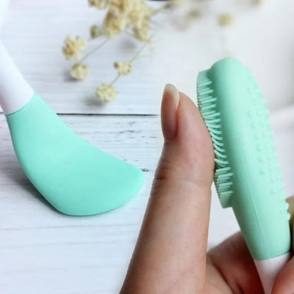 1PC Double Head Silicone Facial Mask Brush