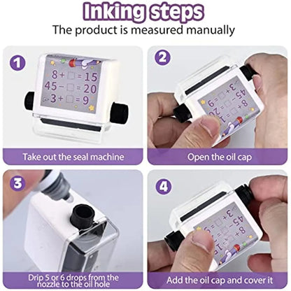 Math Practice Number Rolling Stamp