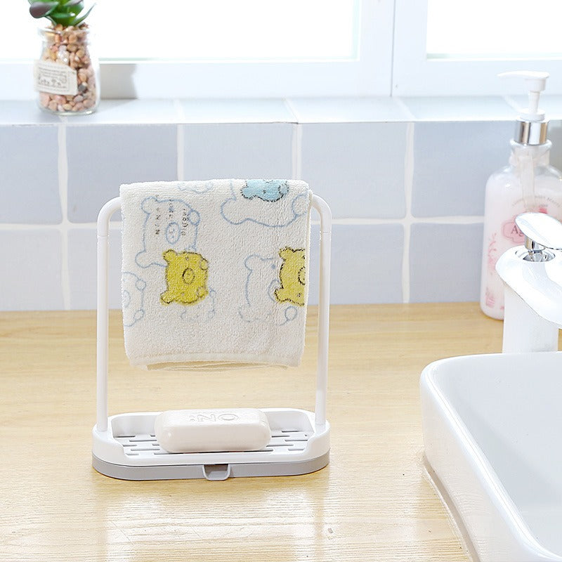 1PC Kitchen Sponge Rack with Towel Holder