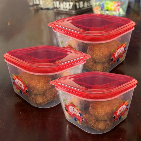 Set Of 3 Smart Square Food Storage Box