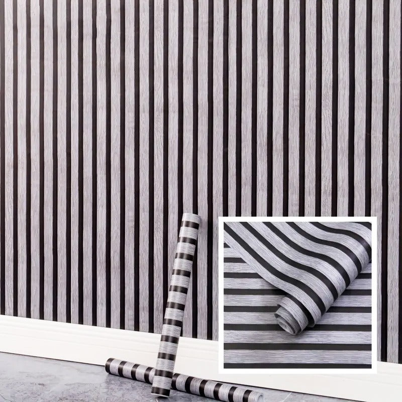 Wood Texture Wall Sheet (Grey+Black)