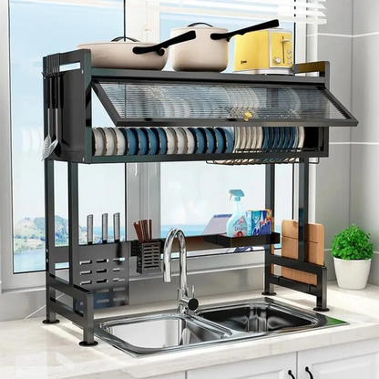 Stainless Steel Sink Dish Drying Cabinet Rack