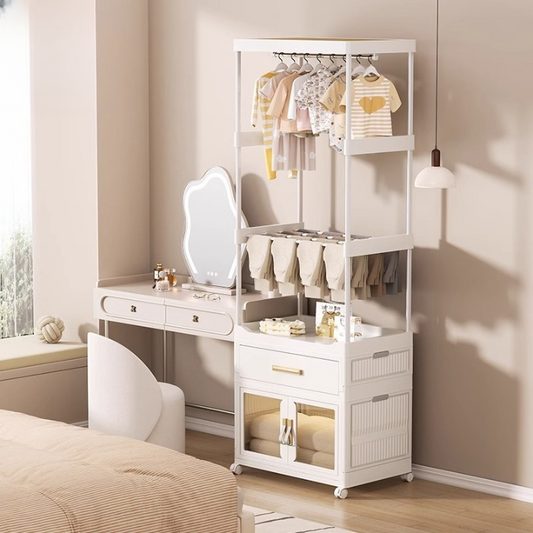 Foldable Storage Organizer With Racks And Hanging
