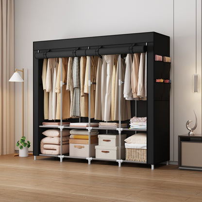 Portable Wardrobe Non-Woven Fabric Closet Shelf