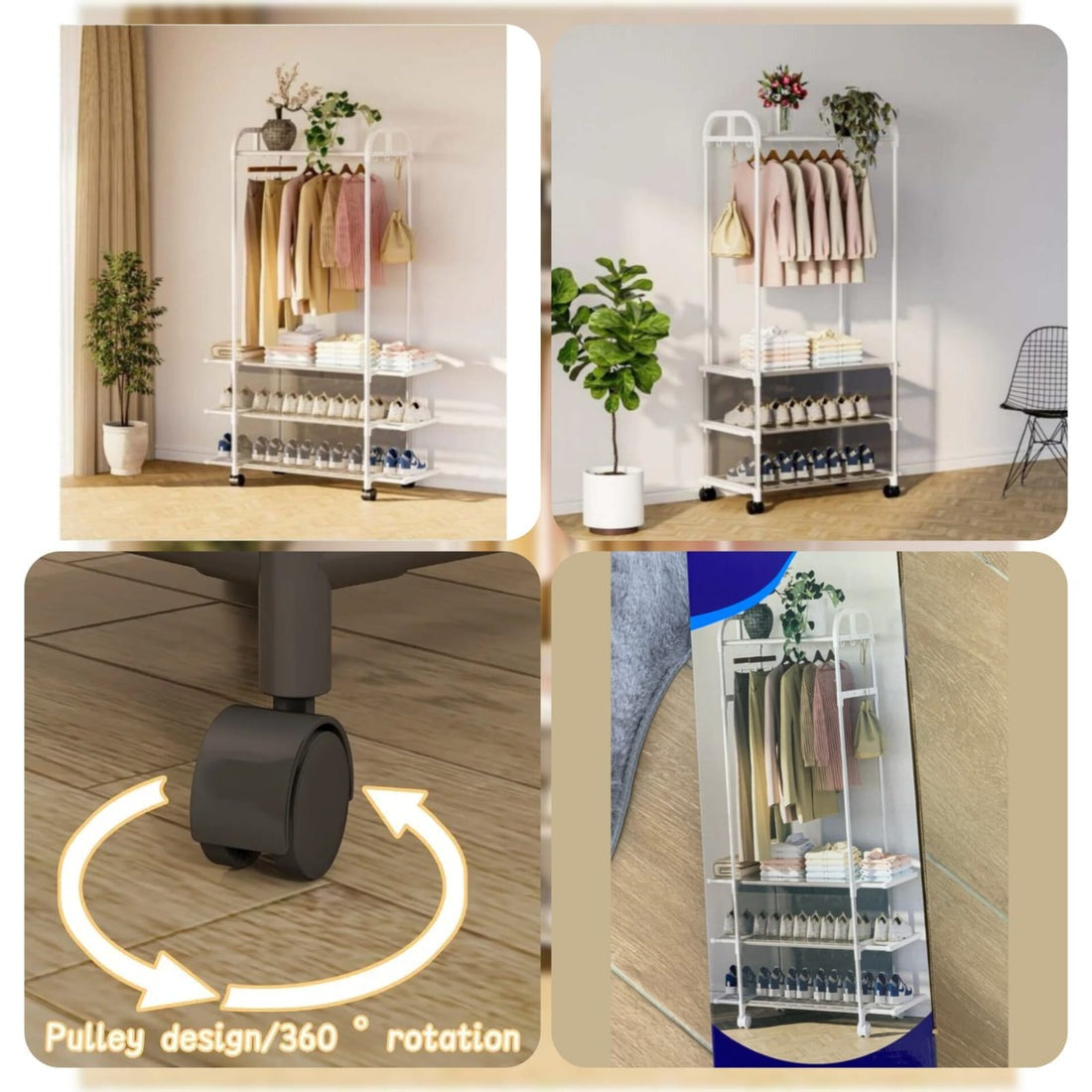 3Layer Multifunctional Cloth with Shoe Rack
