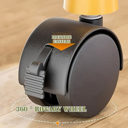 Frosted Acrylic 3-Tier Trolley With Movable Wheels