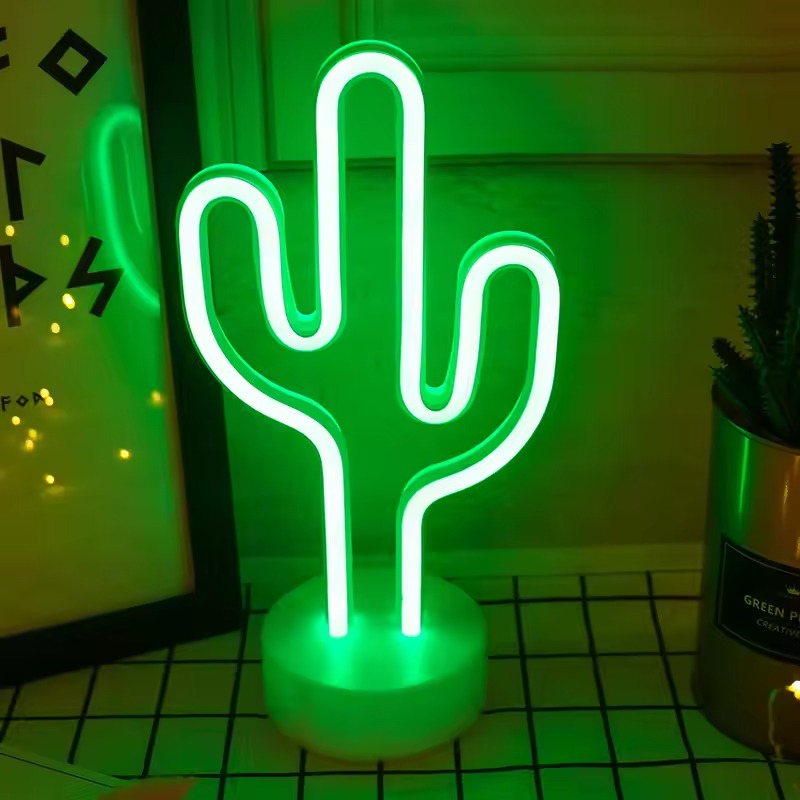 Cactus Neon LED Night Light
