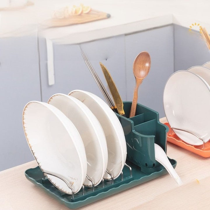 2 in 1 Plastic Plates Holder and Cutlery Holder