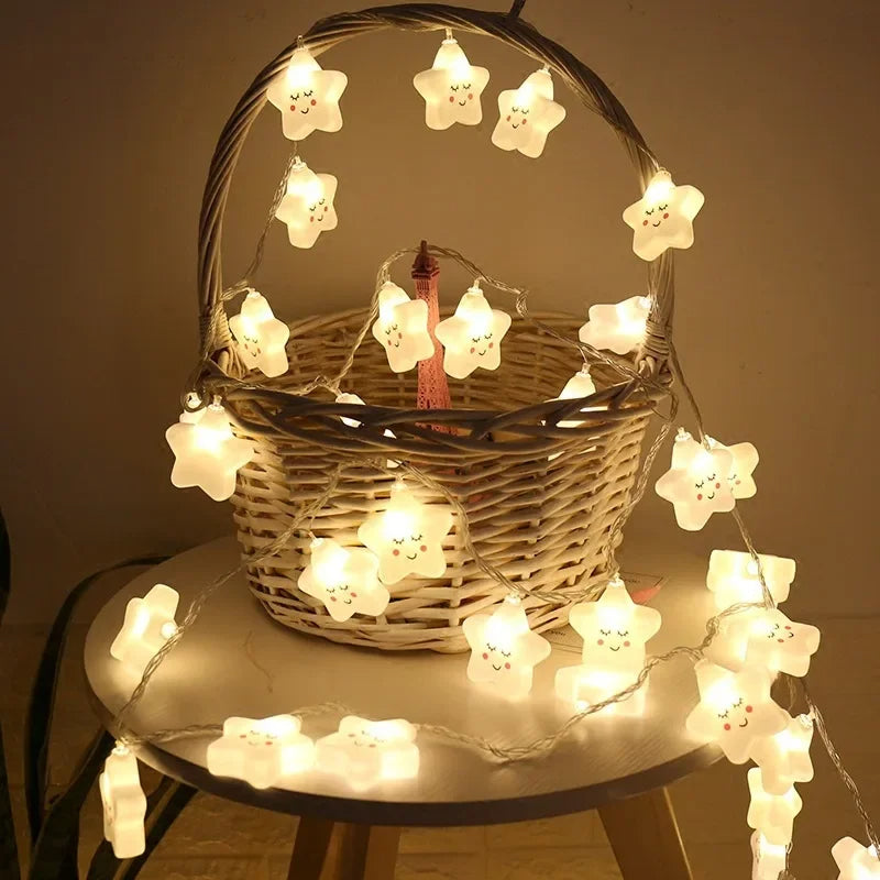 10PCs Set Creative Star Led String Light