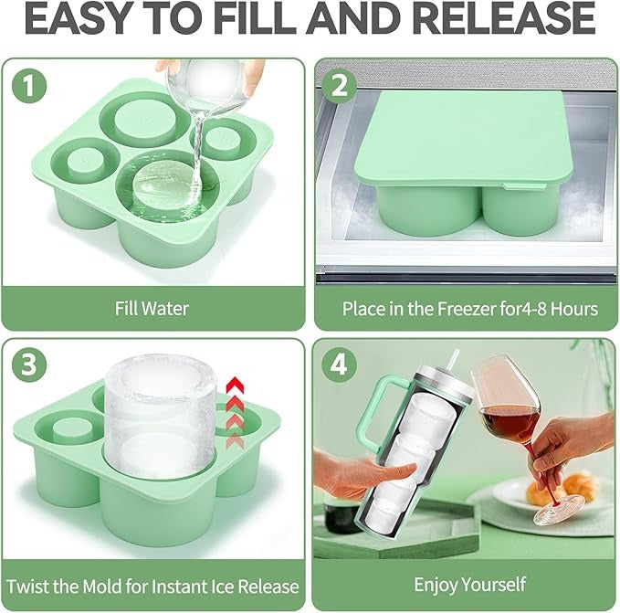 Tumbler Icecube Tray 4 Cubes