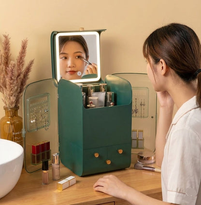 Large Jewellry & Cosmetic Organizer with LED Mirror