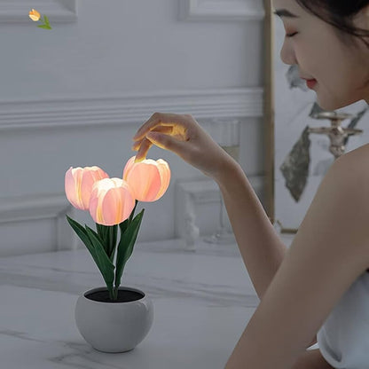 LED Tulip Flower Night Lamp