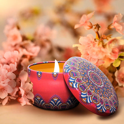Elegant Floral Design Scented Candle