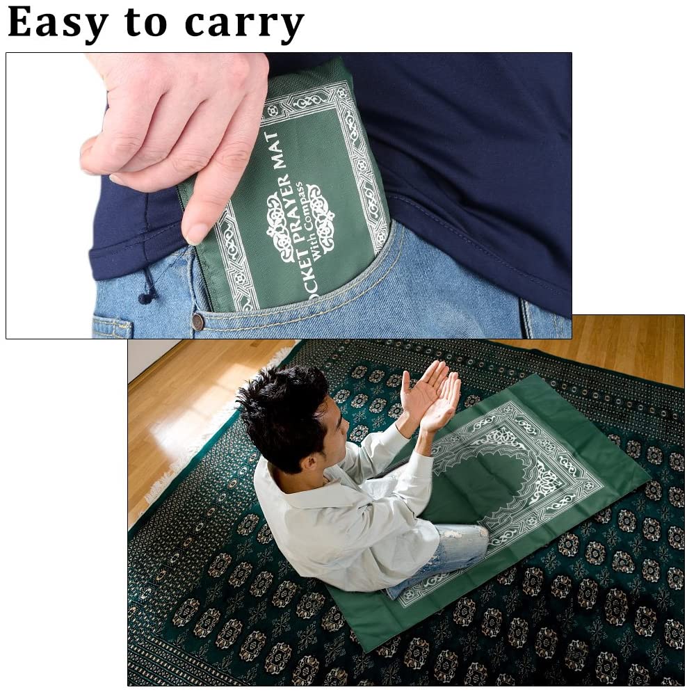 High Quality Travel Jaye Namaz Foldable Prayer Mat With Pouch