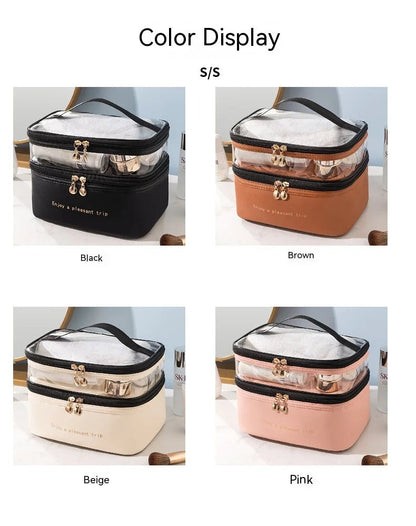 Dual-Zip Travel Cosmetic Organizer