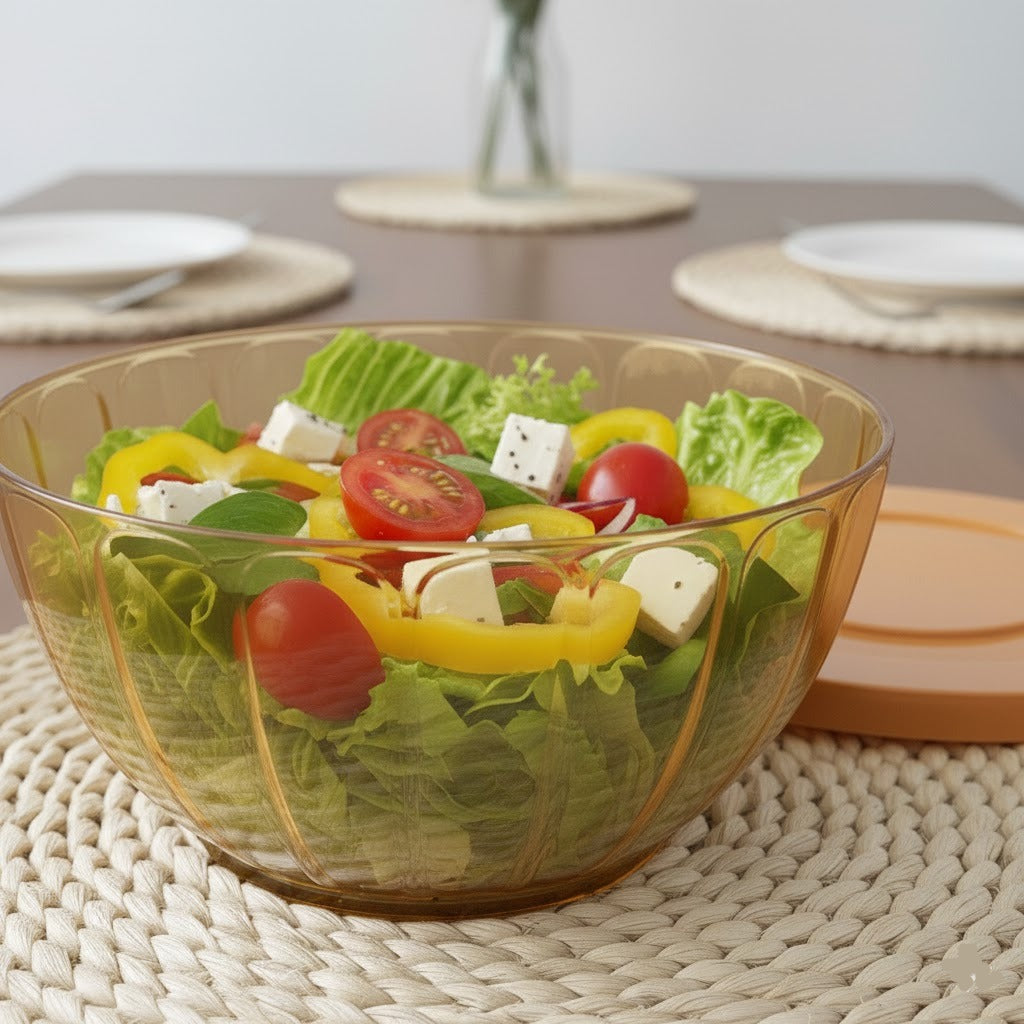 Unbreakable Plastic Food Bowl with Lid