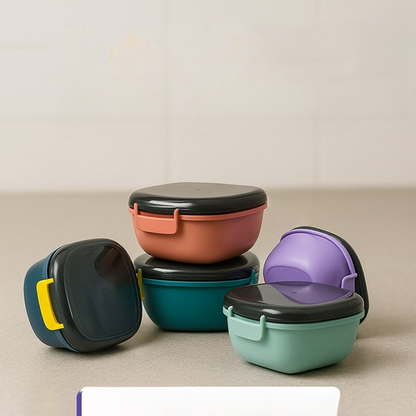 Square Airtight Lunch Box With Spoon 700ml