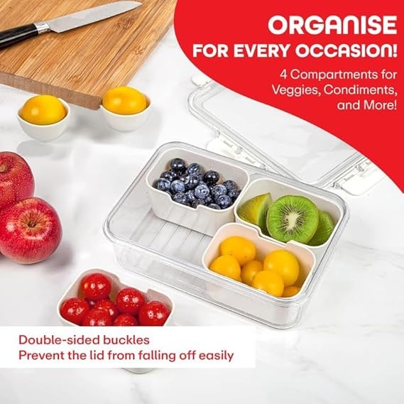 4 Compartment Snack Storage Box