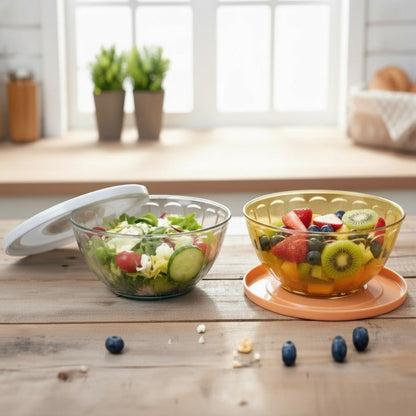 Unbreakable Plastic Food Bowl with Lid