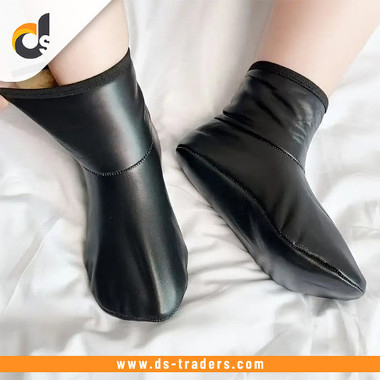 Fashionable Leather Style Socks