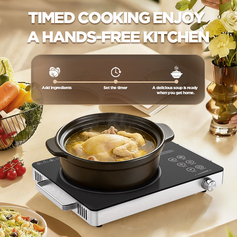Electric Single Burner Stove with Timer Touch
