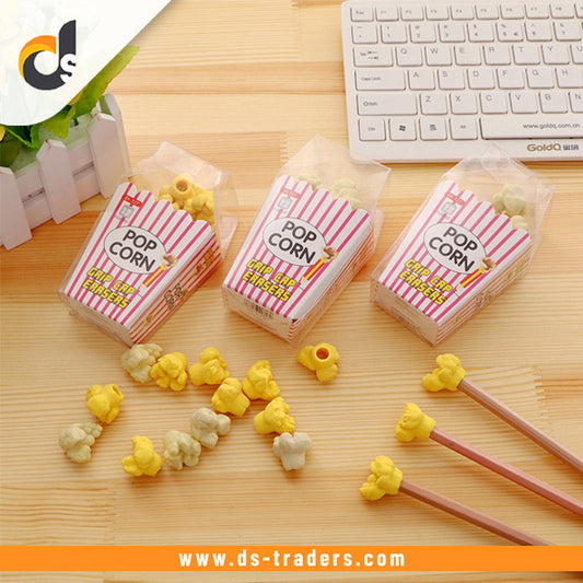 Creative Popcorn Style Eraser Pack