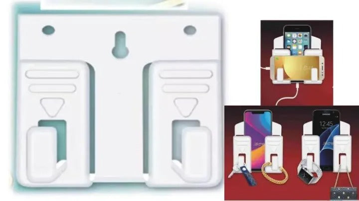 Multifunction Punch Free Wall Mounted Mobile Holder