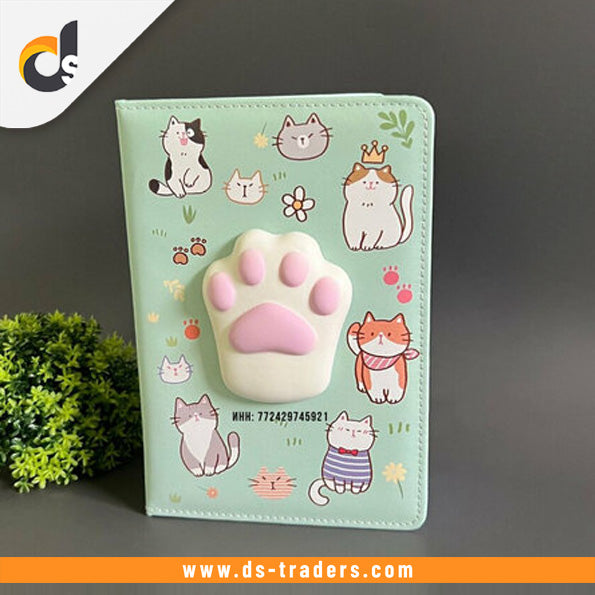 Cat & Paw Cushioned Squishy Notebook Diary