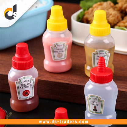 Pack Of 4 Plastic Sauce Bottle