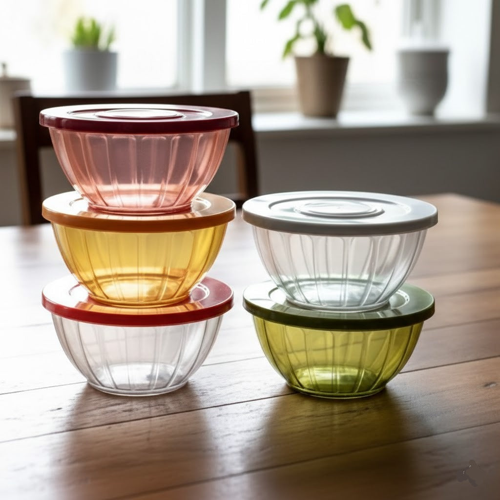 Unbreakable Plastic Food Bowl with Lid